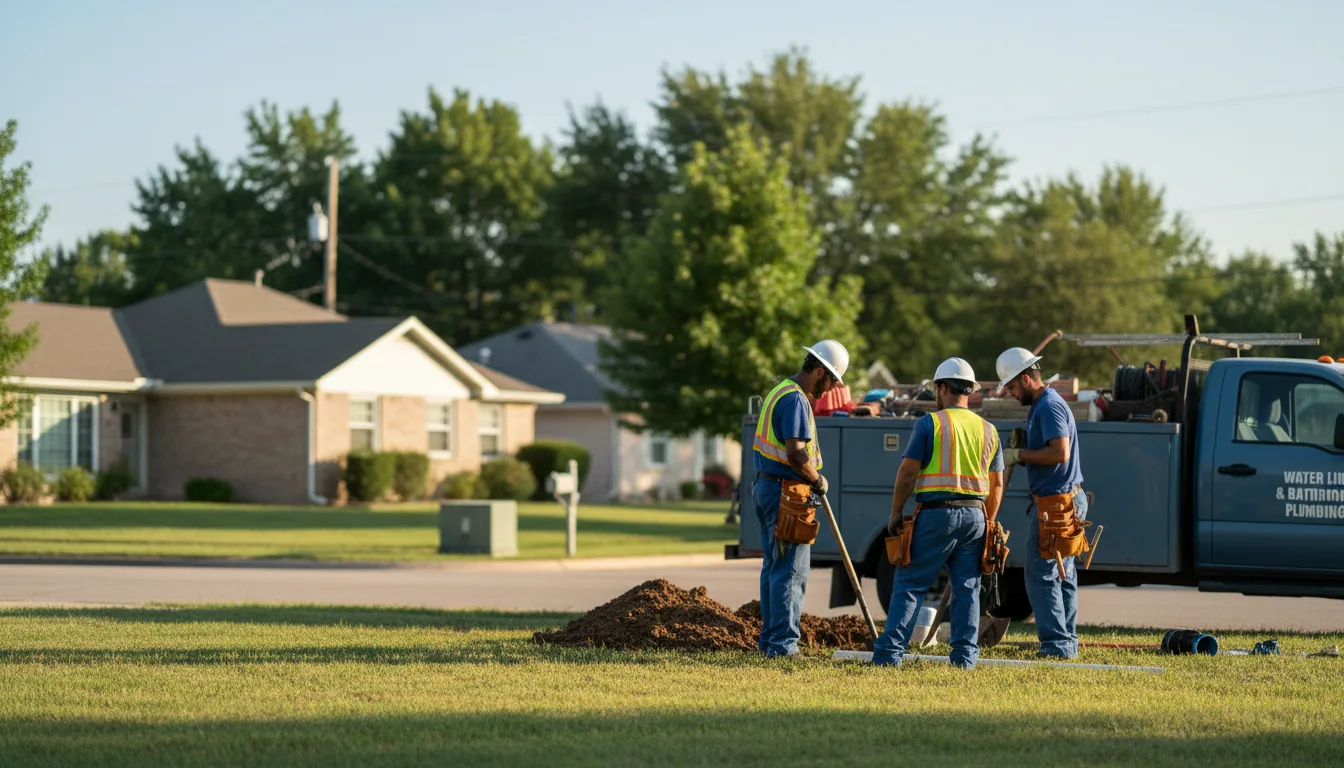 Residential water line and bathroom plumbing service in Leota, MN